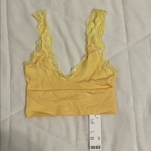 Yellow Lace Urban Outfitters Tank Top
